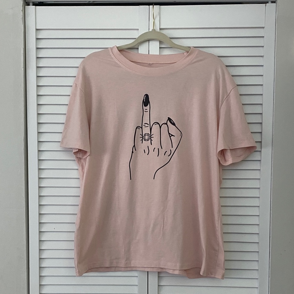 Pink Engagement Ring Finger T-Shirt